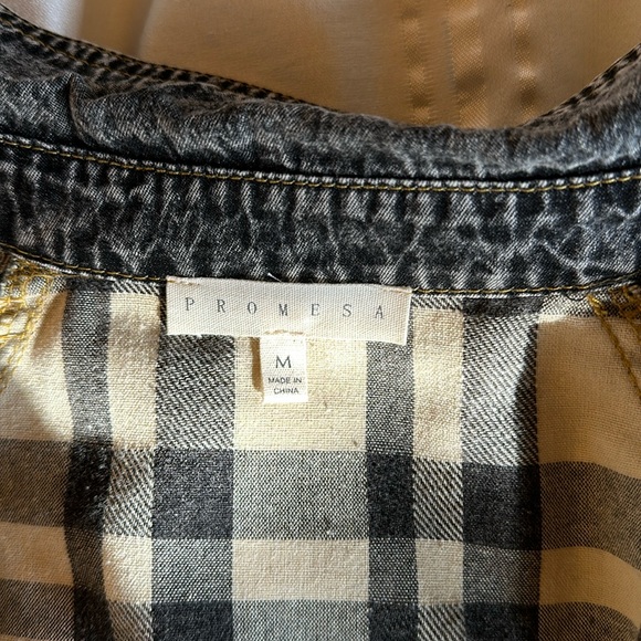 Promesa stone washed denim mini dress Size M - Picture 4 of 10